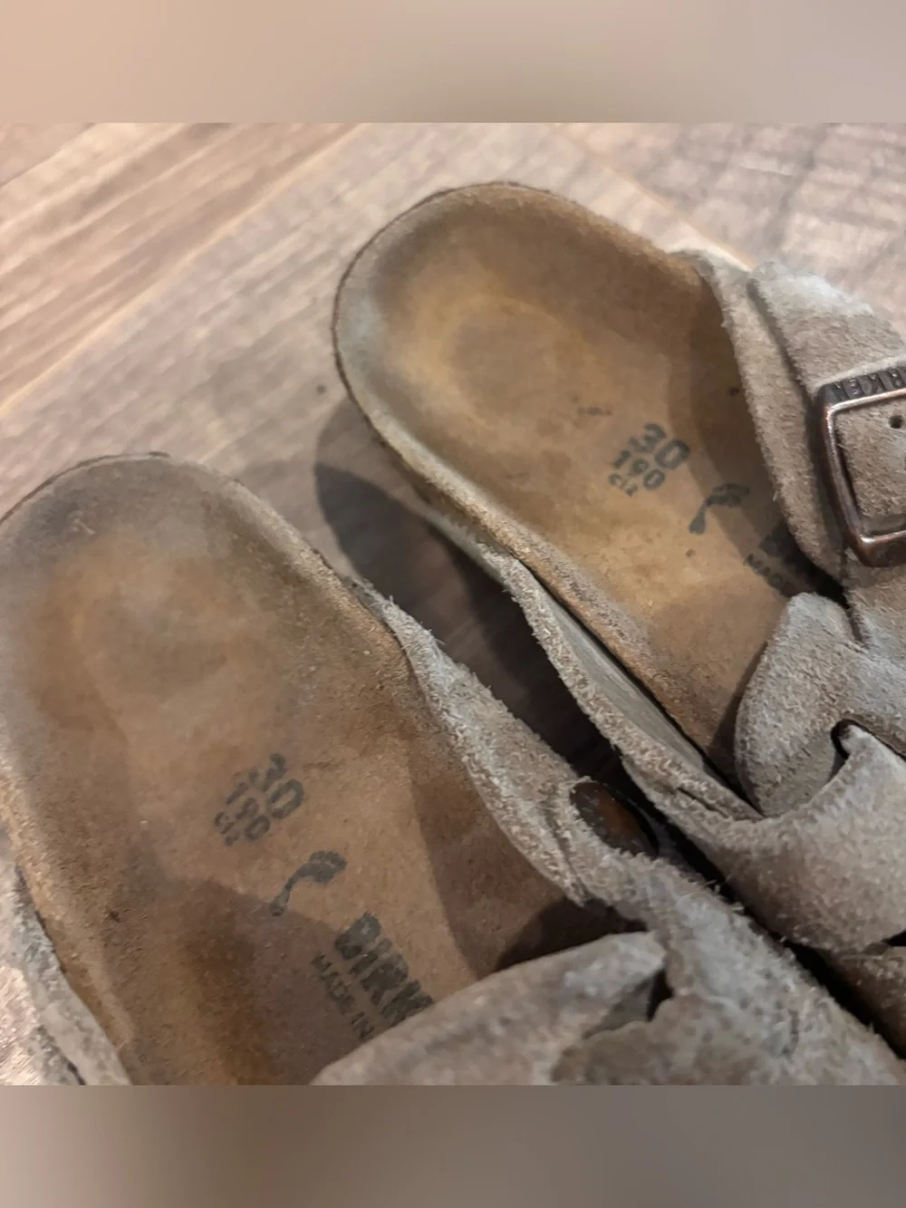 Birkenstock Boston Suede Clogs – Kids Size 12–12.5
